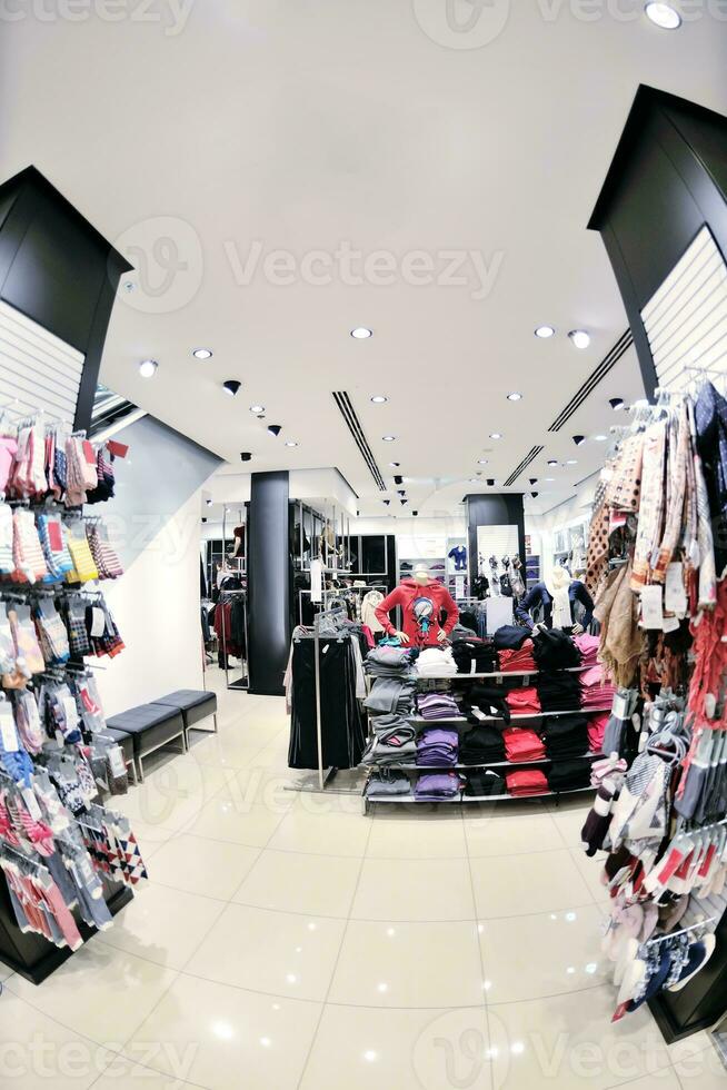 Fancy clothes in shop photo