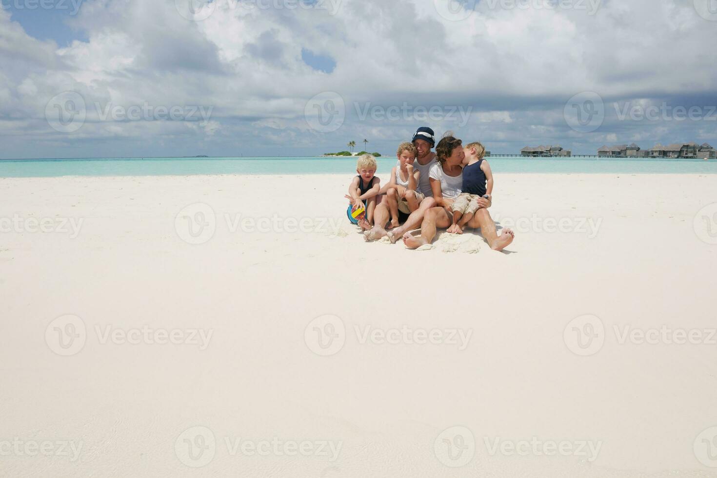 happy family on vacation photo