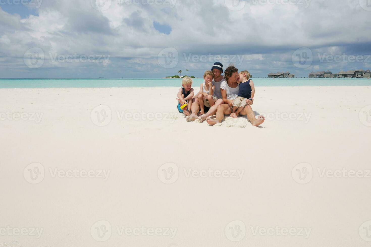 happy family on vacation photo