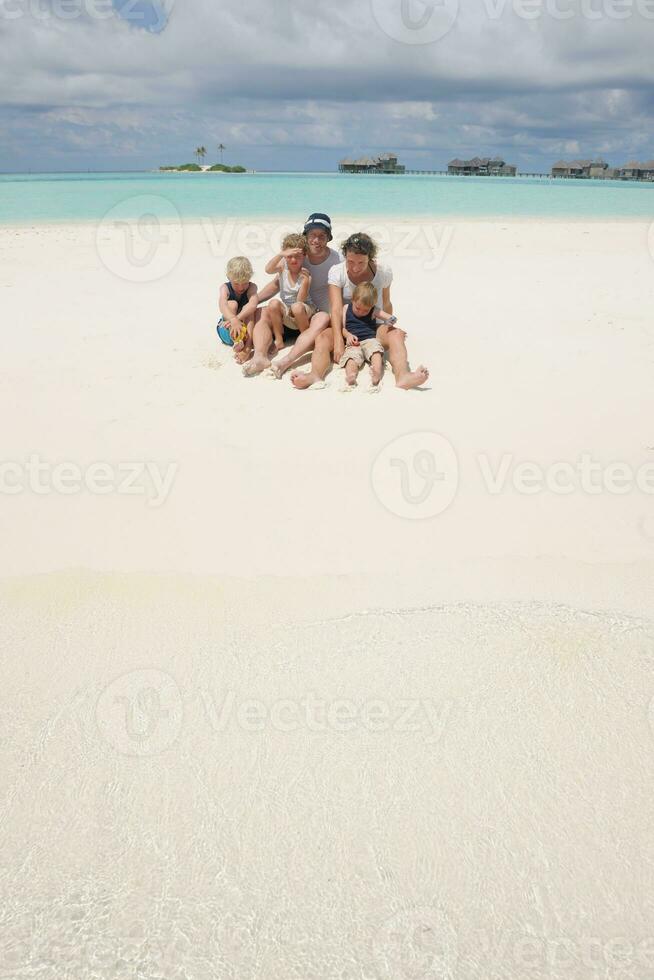 familia feliz de vacaciones foto