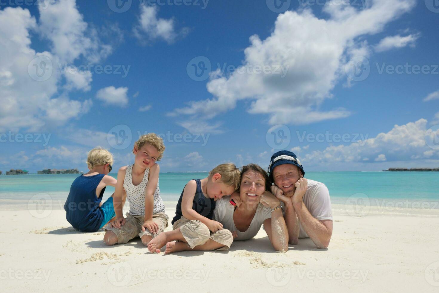 happy family on vacation photo