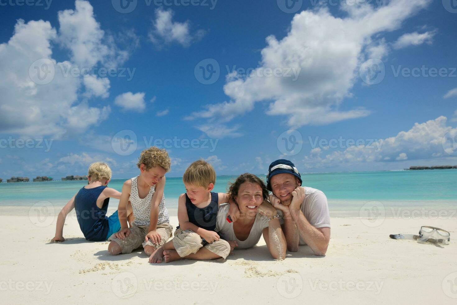 happy family on vacation photo