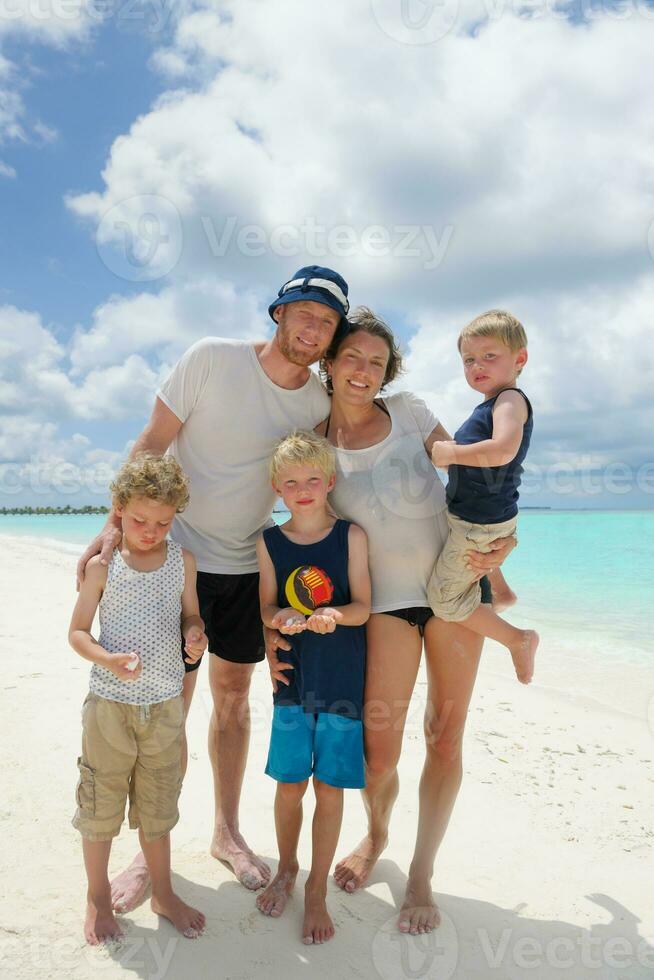 happy family on vacation photo