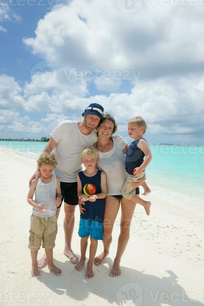 happy family on vacation photo