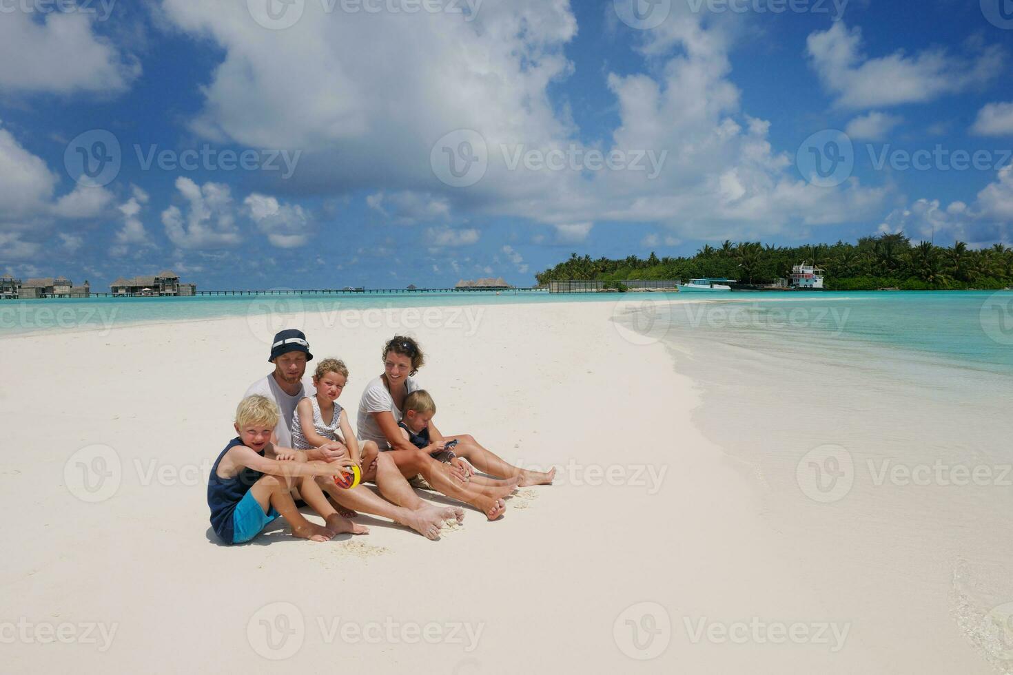 happy family on vacation photo