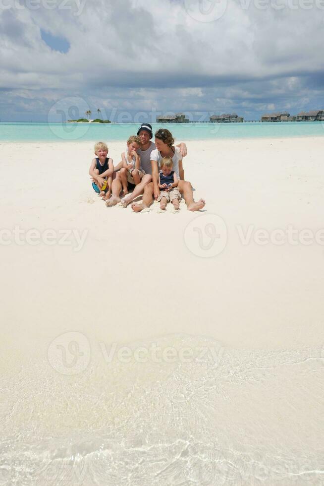 happy family on vacation photo