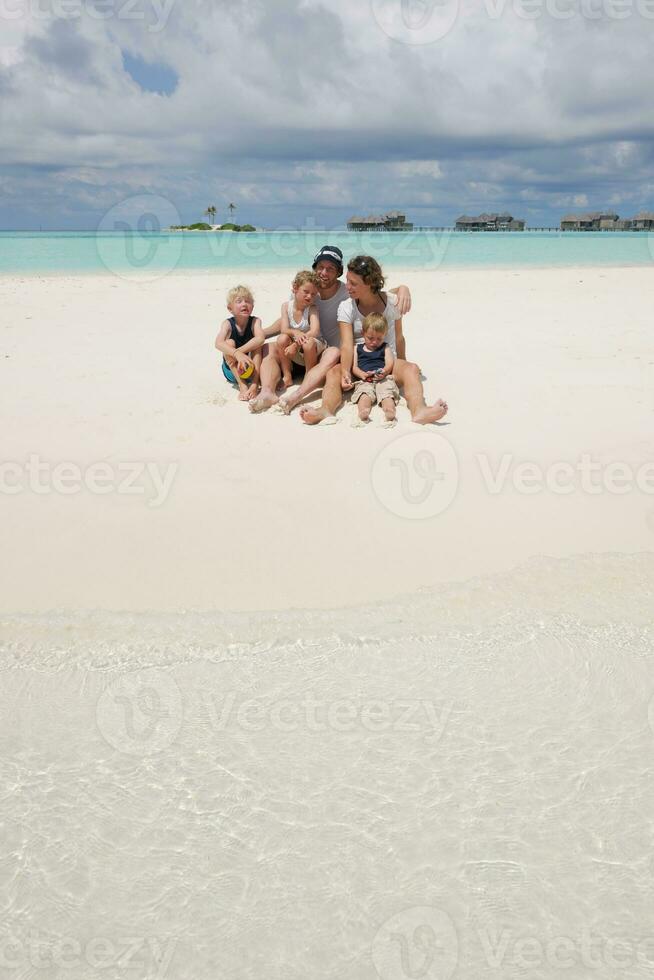 happy family on vacation photo