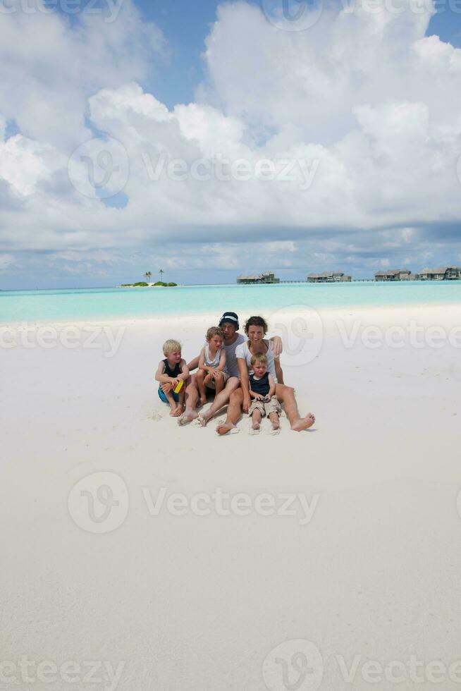 familia feliz de vacaciones foto