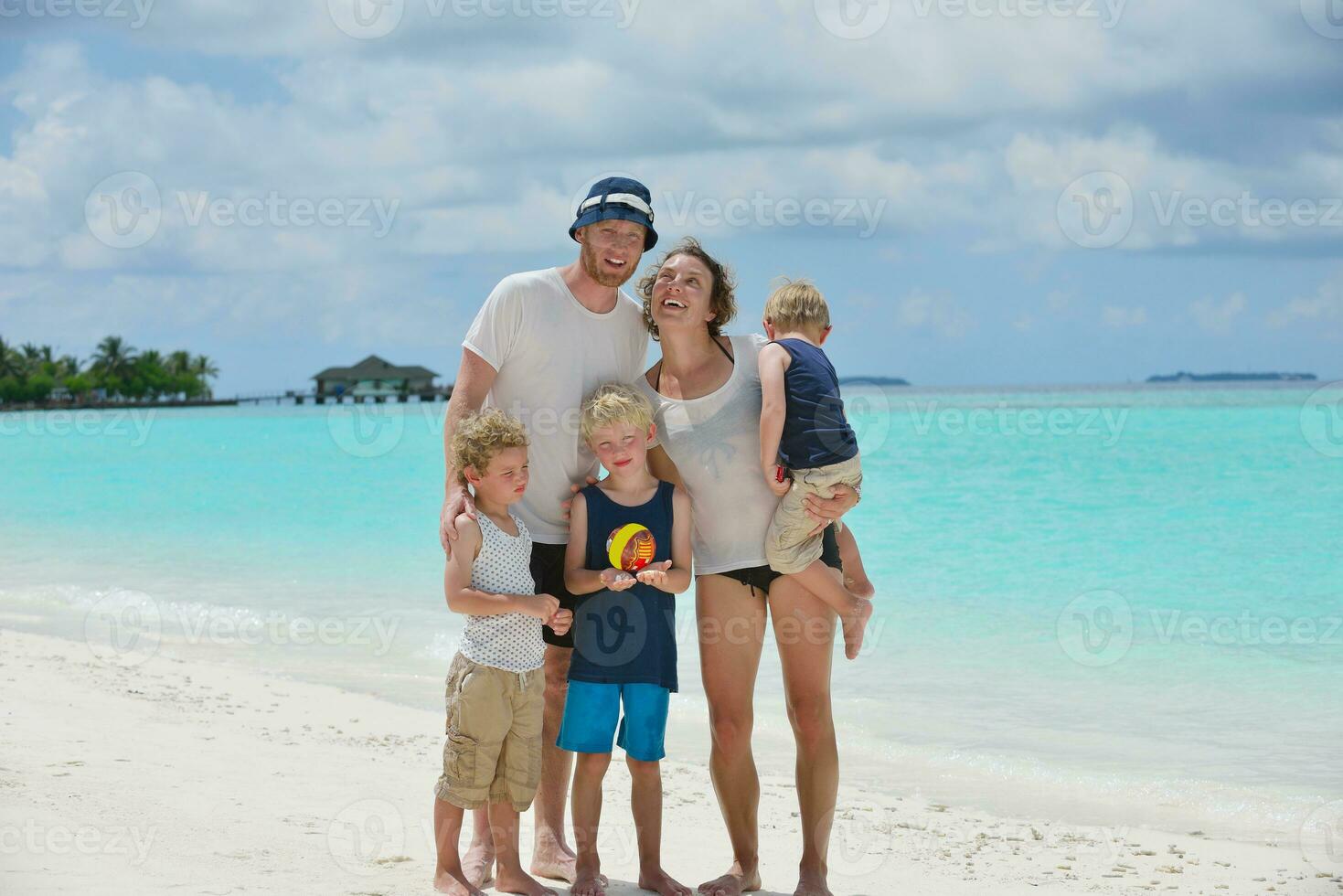 happy family on vacation photo