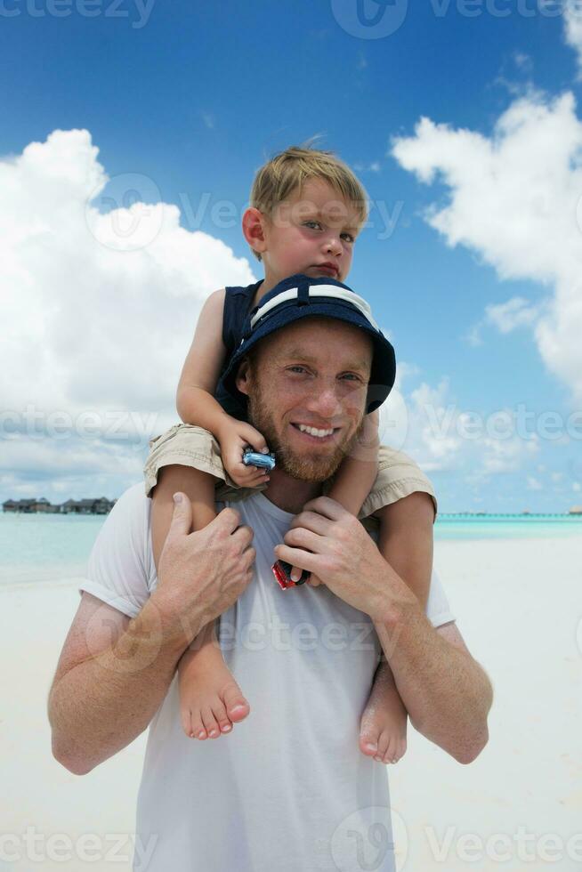 happy family on vacation photo