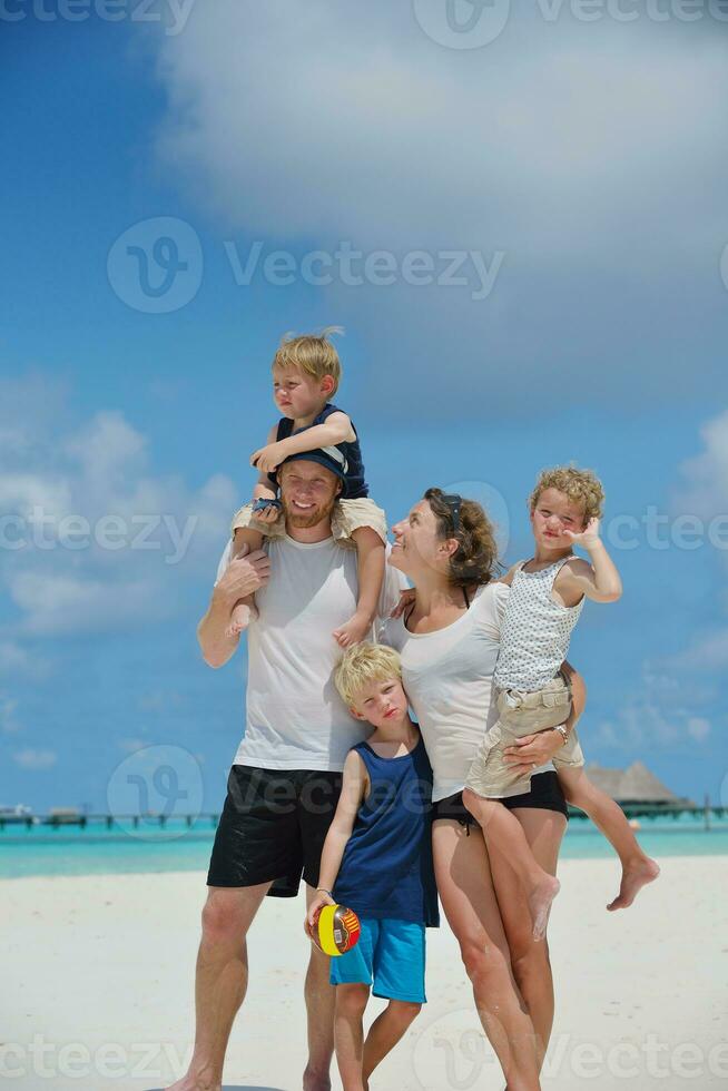 happy family on vacation photo