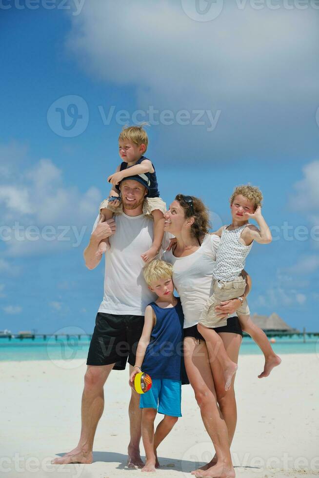 happy family on vacation photo