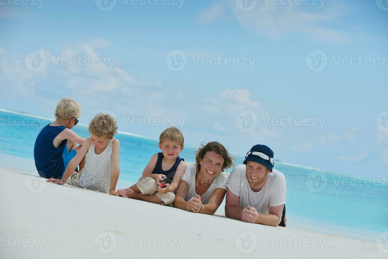 happy family on vacation photo