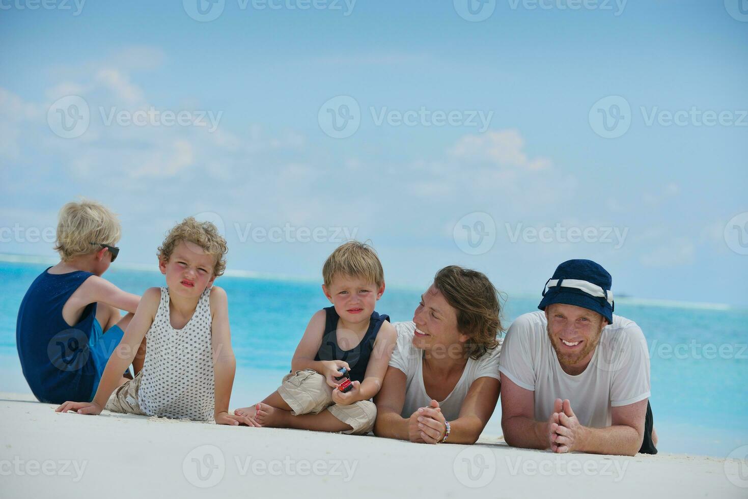 happy family on vacation photo