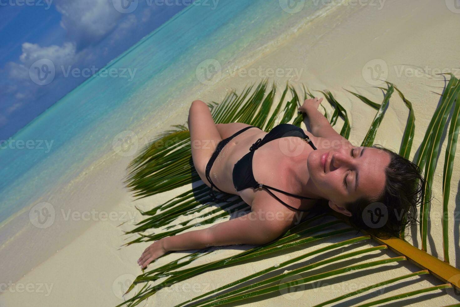 happy woman at summer photo