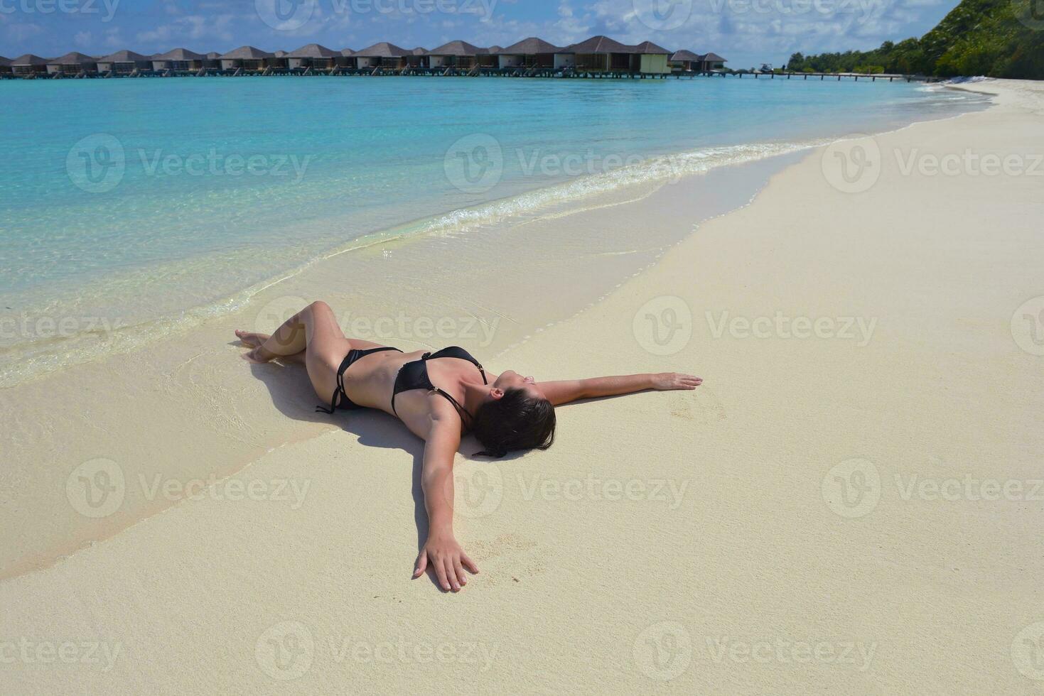 happy woman enjoy  summer time photo