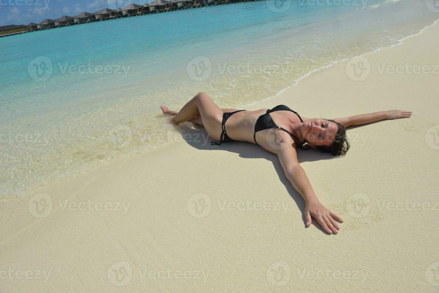 happy woman enjoy  summer time photo