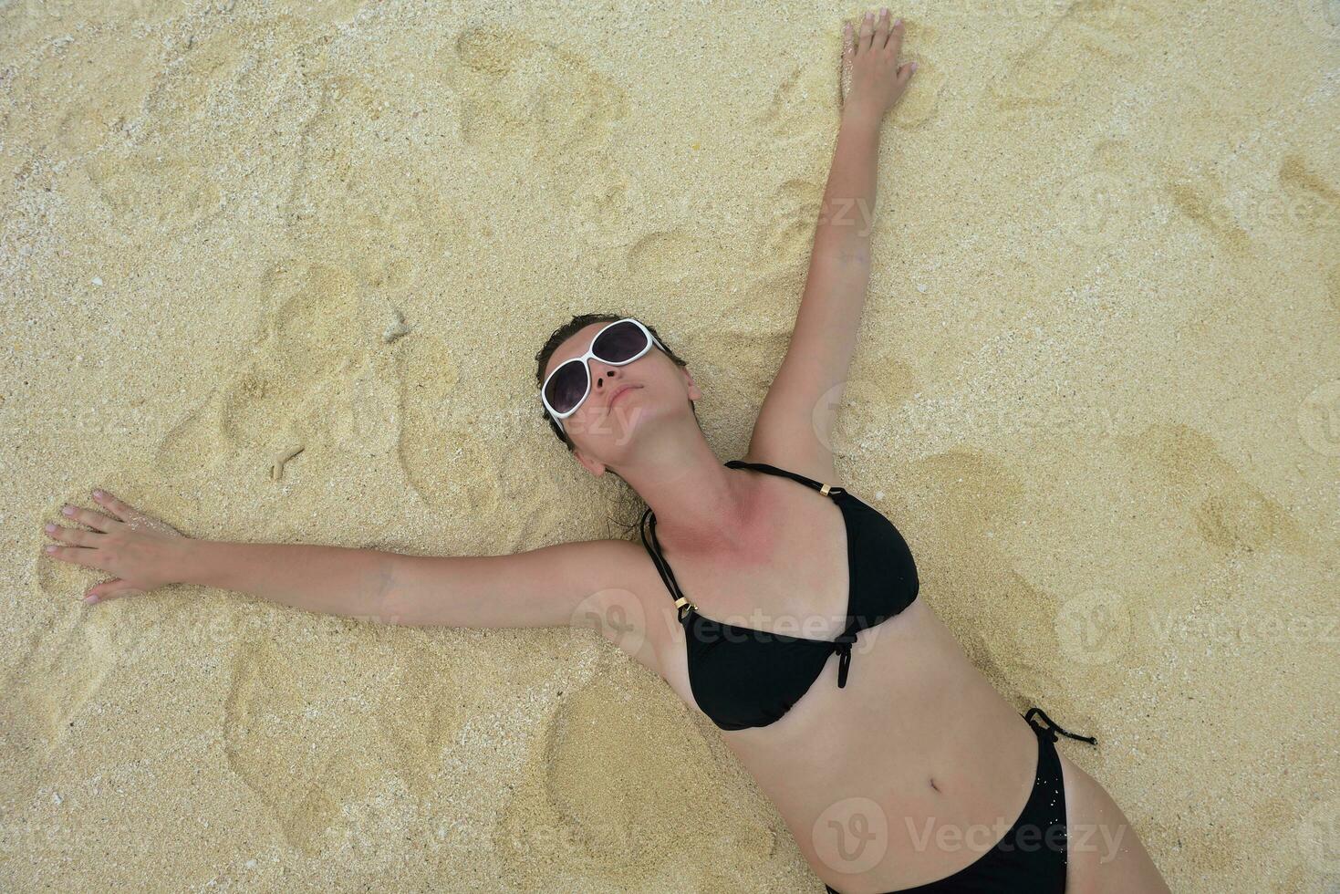 happy woman at summer photo