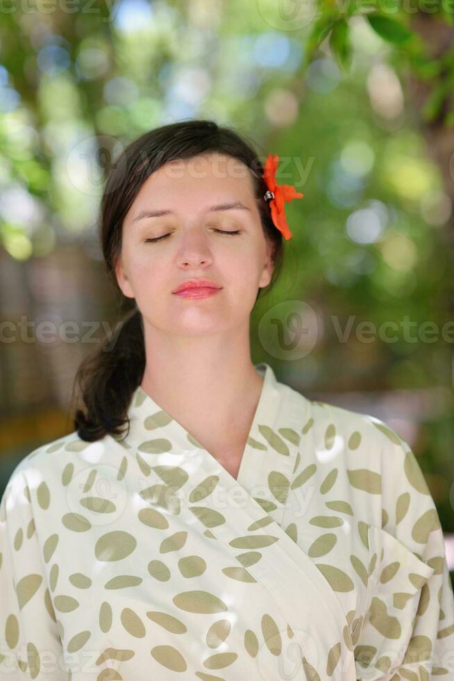 spa treatment at tropical resort photo