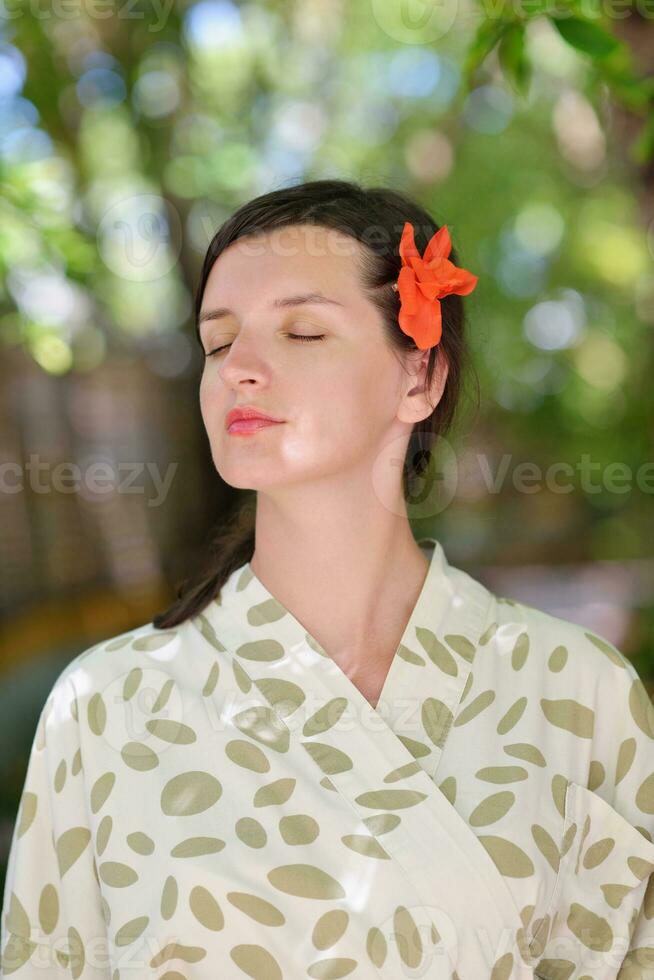 spa treatment at tropical resort photo