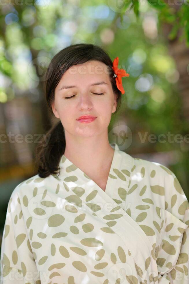 spa treatment at tropical resort photo