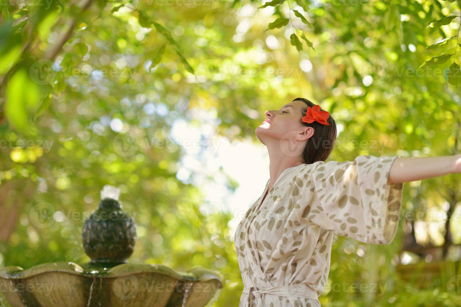 spa treatment at tropical resort photo