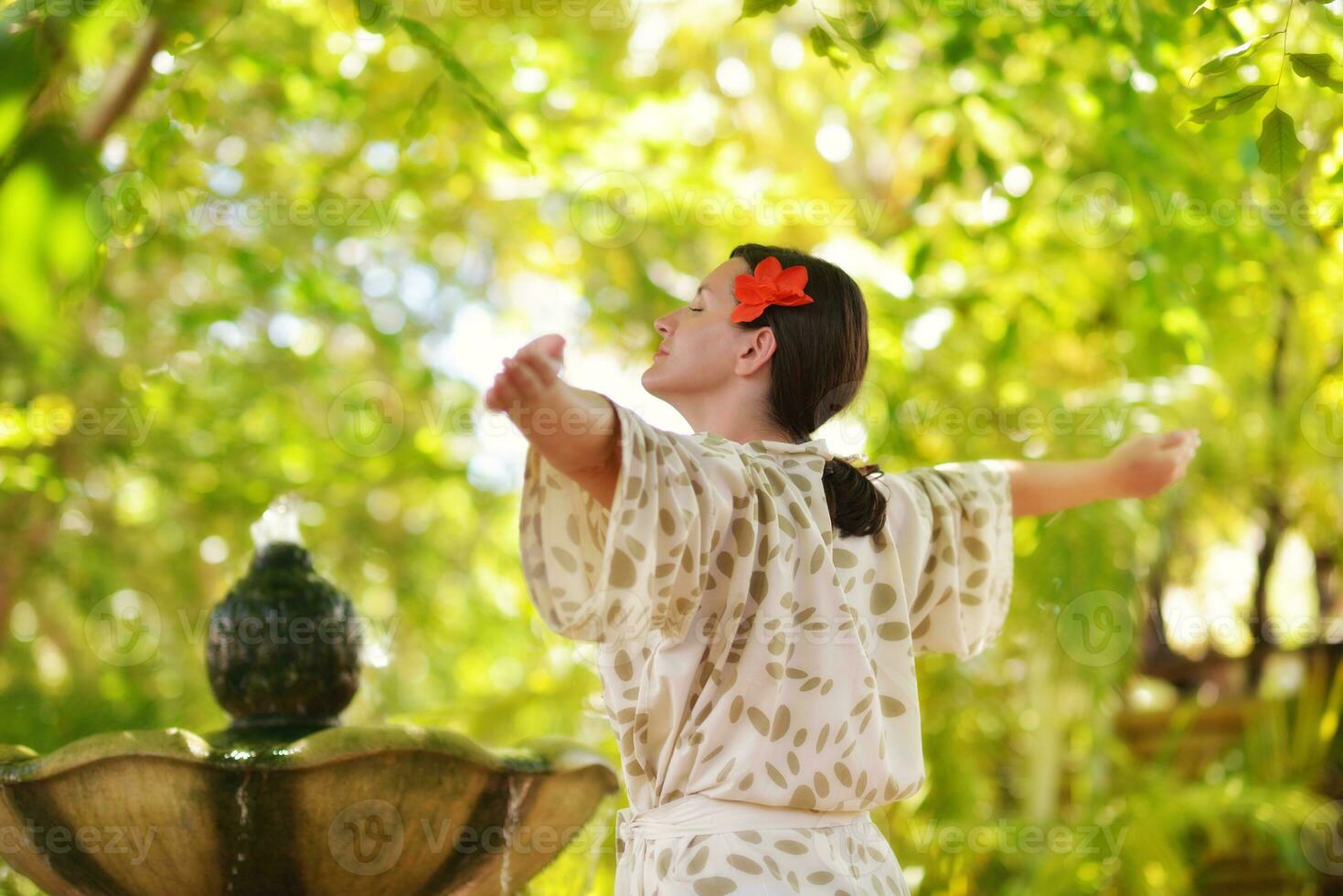 spa treatment at tropical resort photo