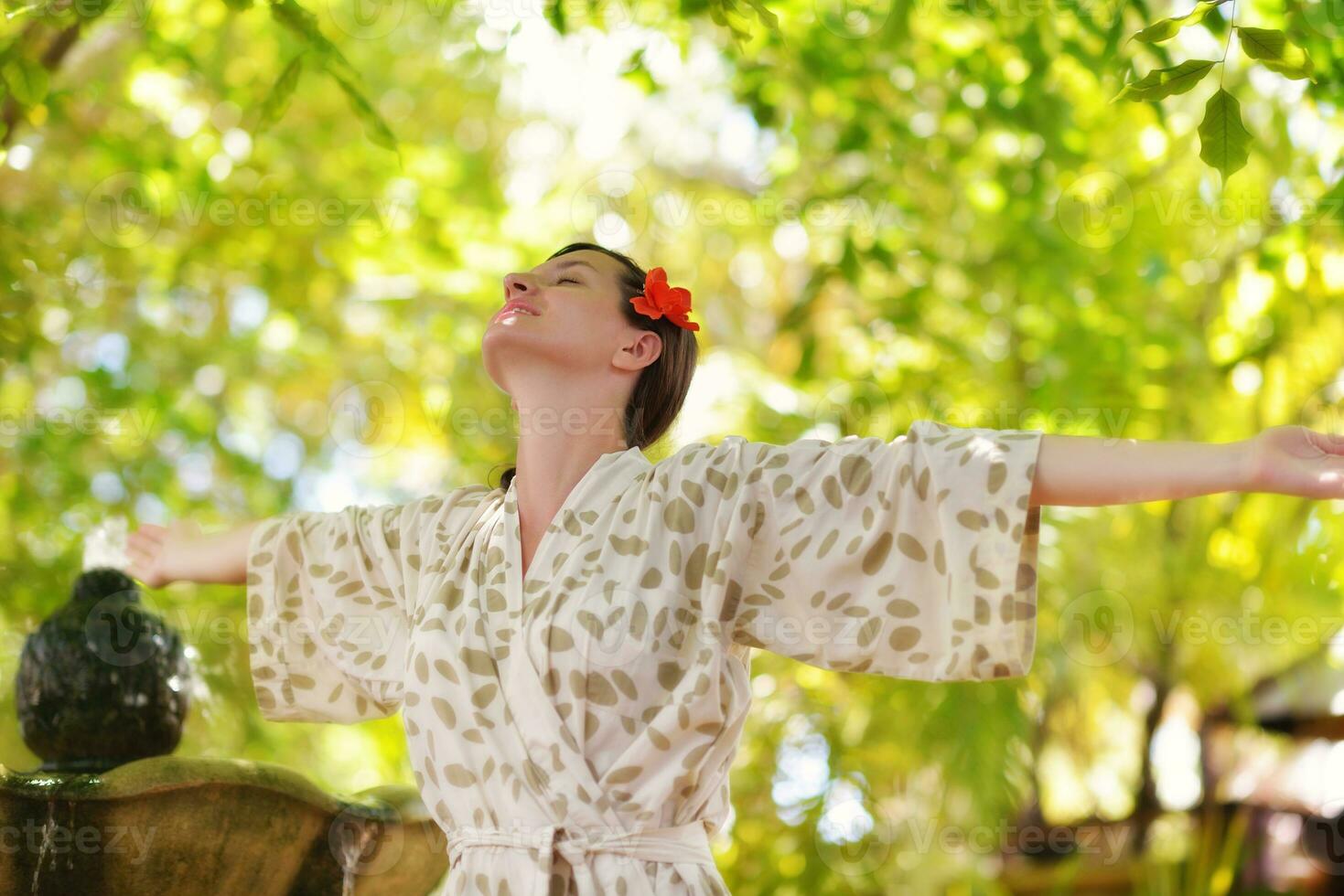 spa treatment at tropical resort photo