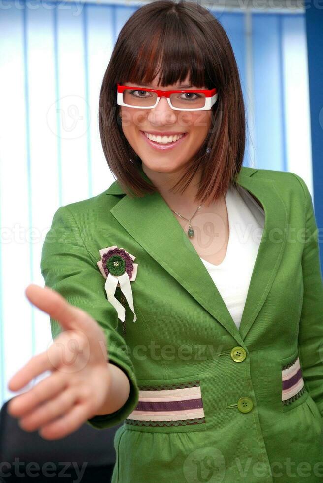 .Businesswoman Ready to Shake Hands photo