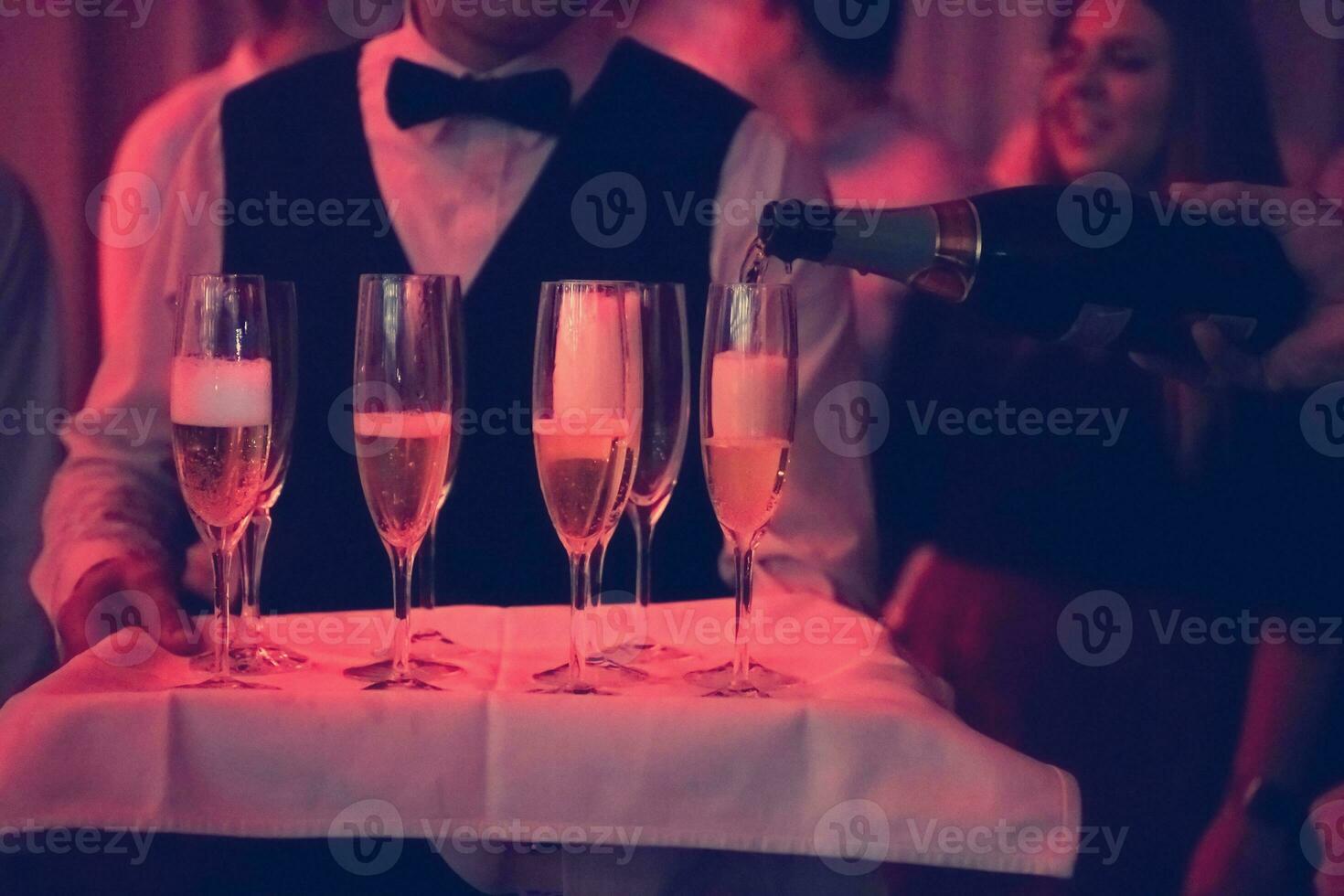 champagne  in wineglasses photo