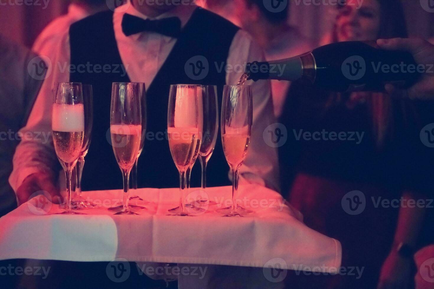 champagne  in wineglasses photo