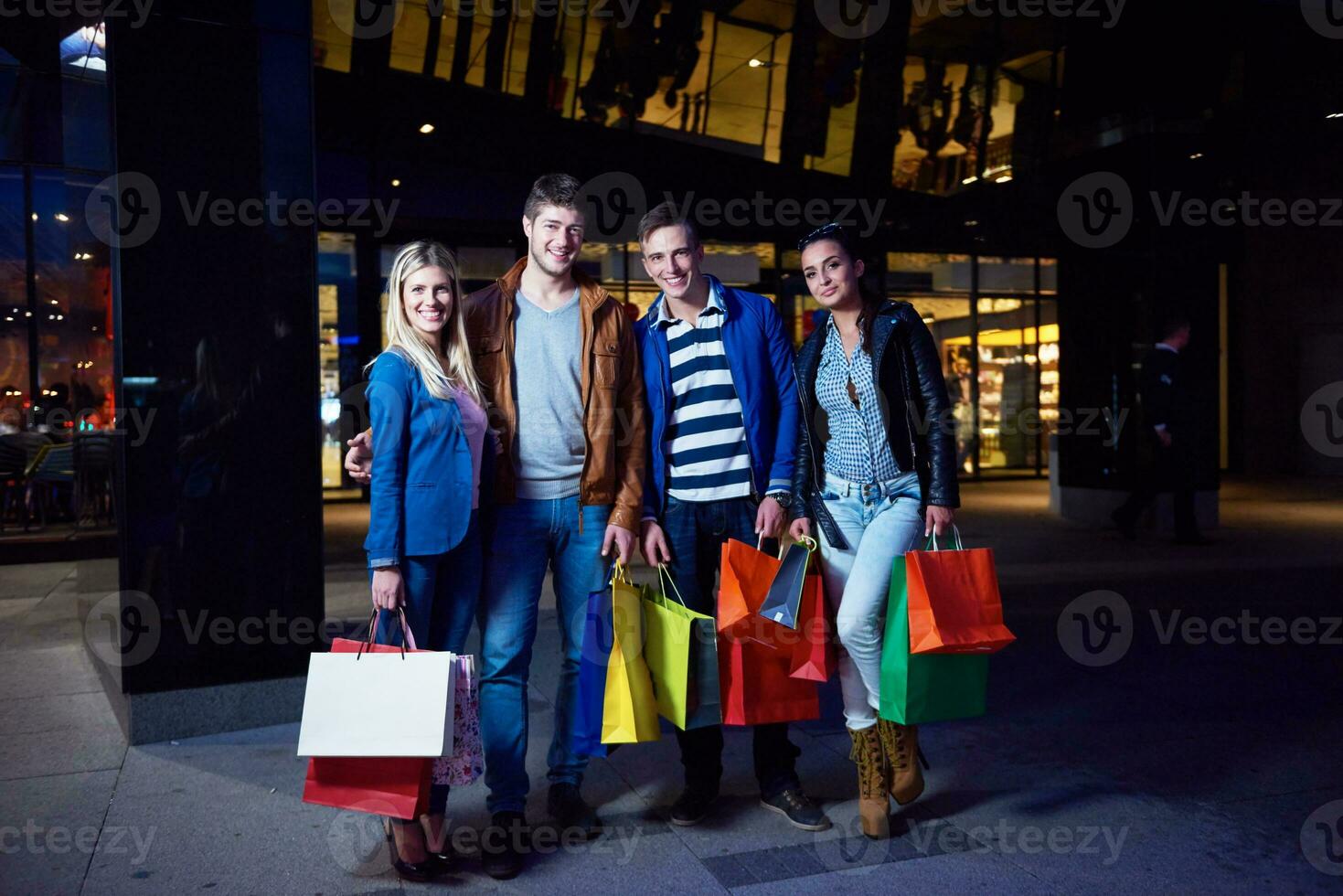 Group Of Friends Enjoying Shopping photo