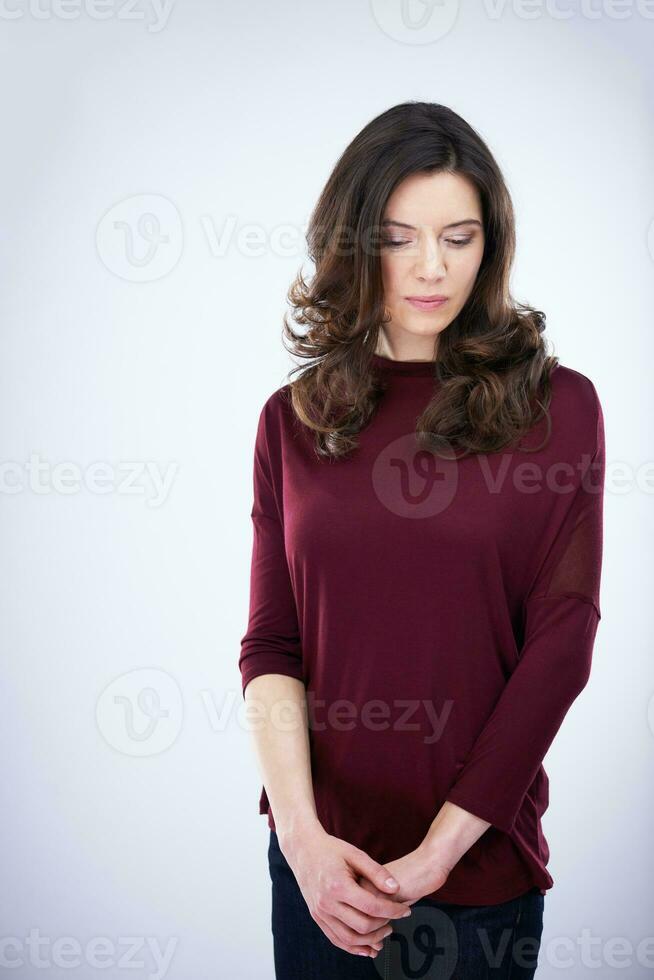 portrait of young woman isolated photo
