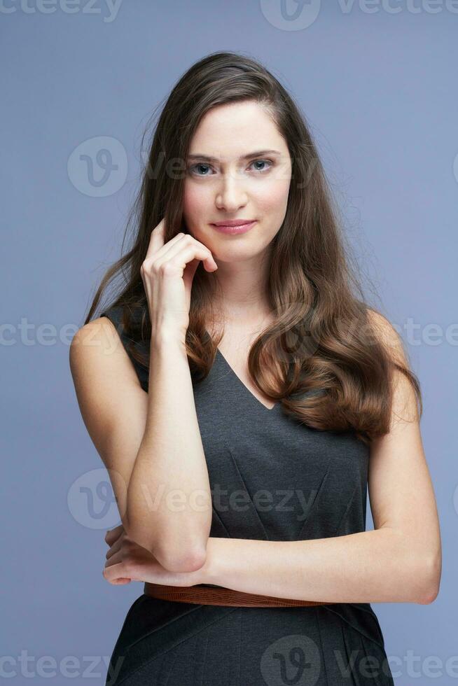 portrait of young woman isolated photo