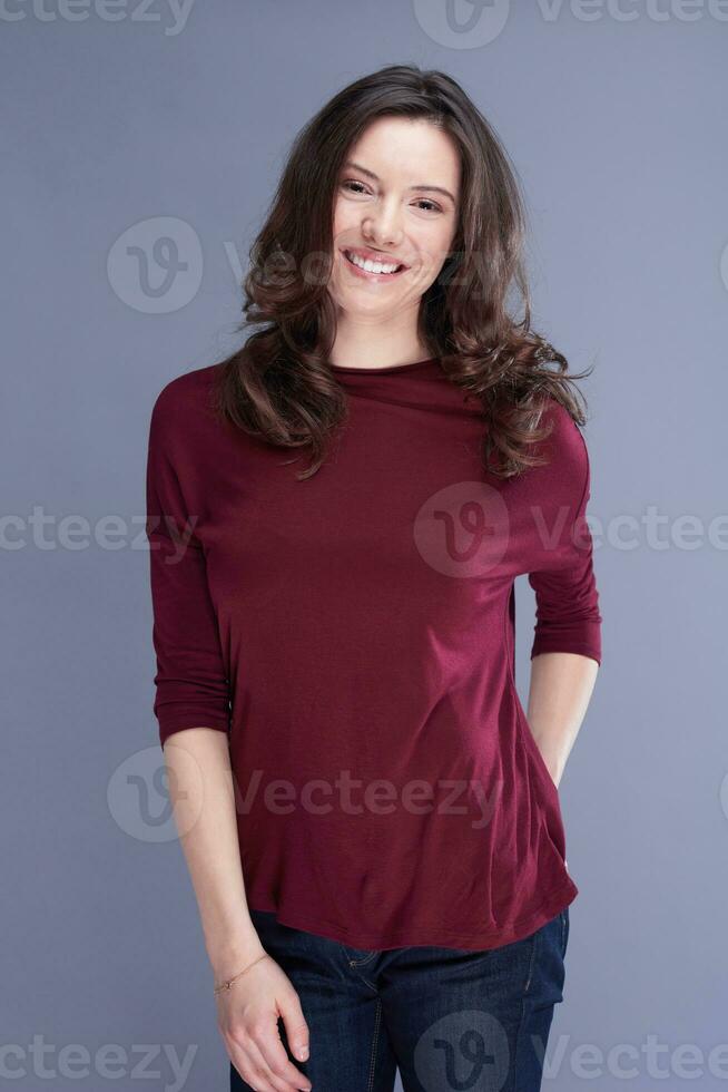 portrait of young woman isolated photo