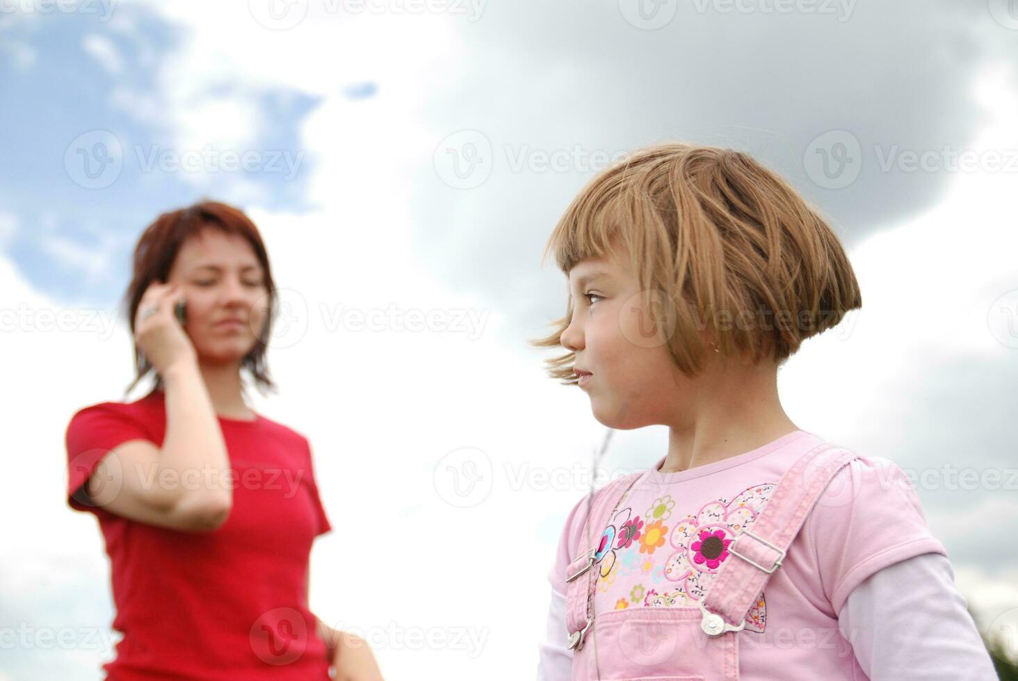 girl with mobile phone photo