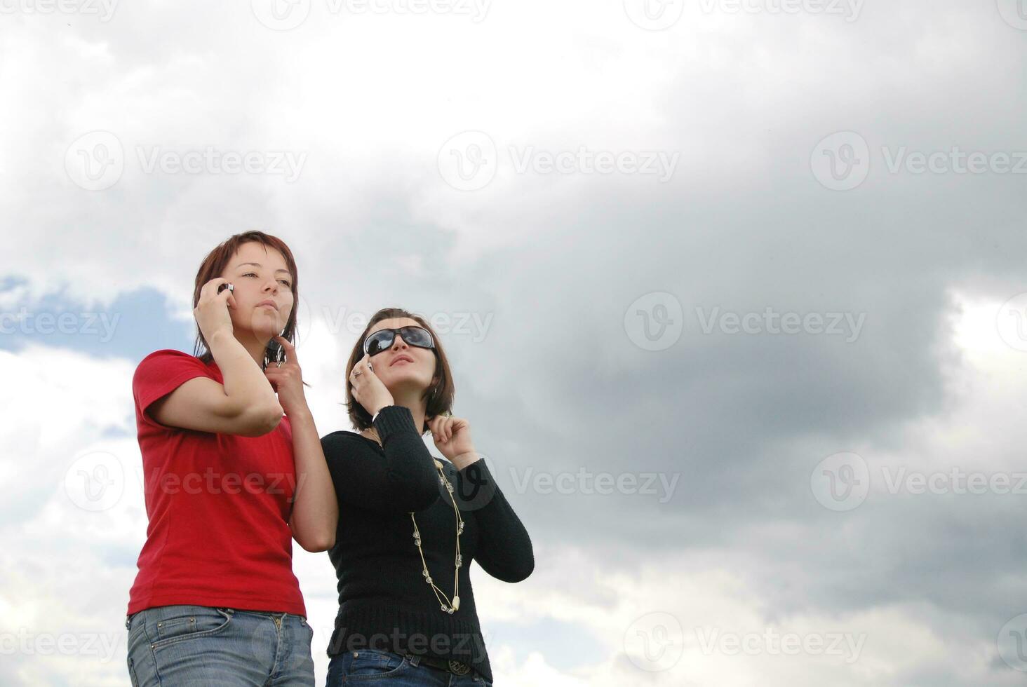 girl with mobile phone photo