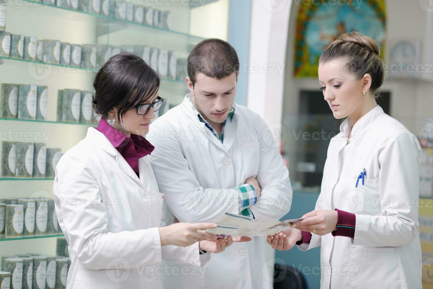 pharmacy drugstore people team photo