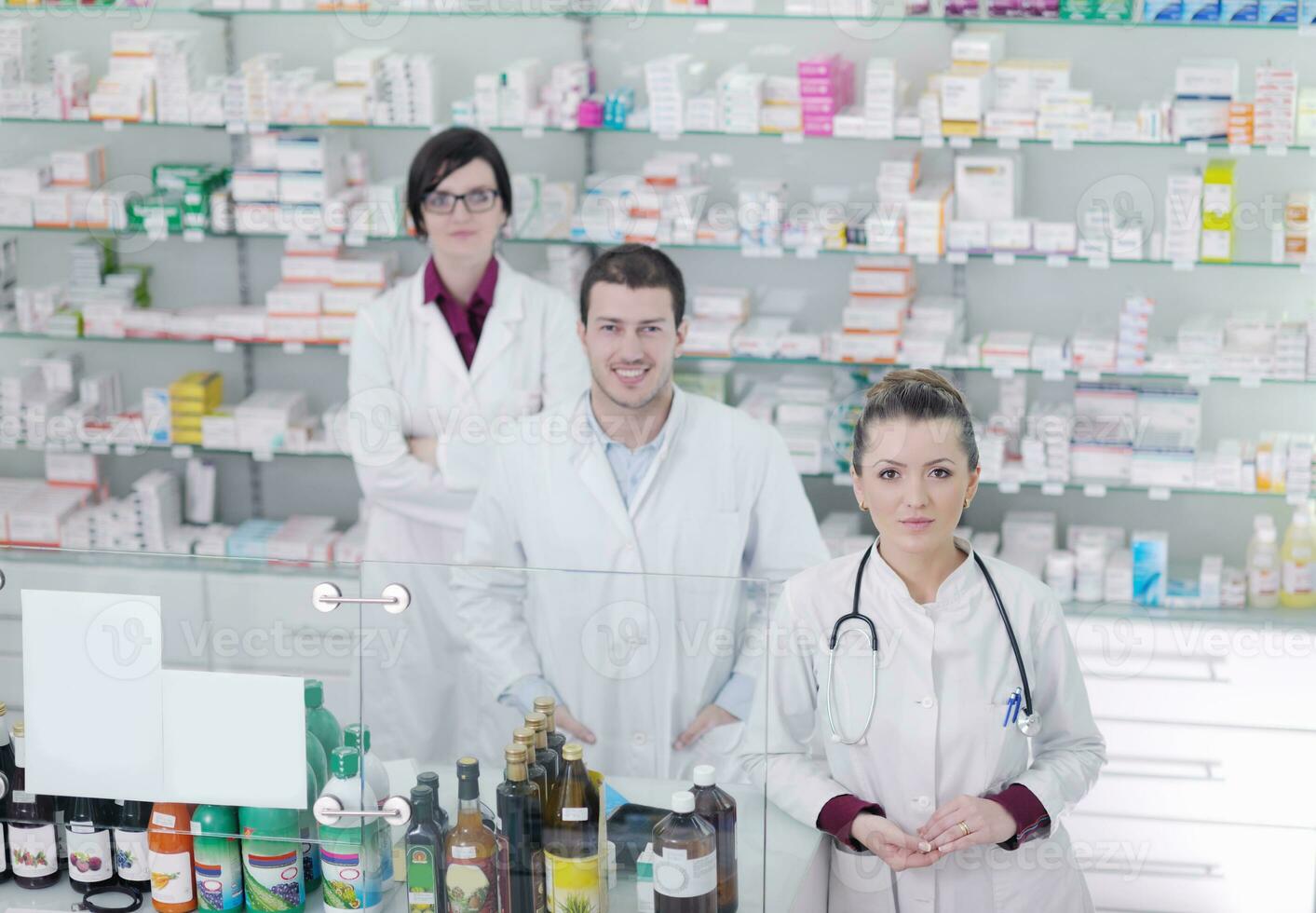 equipo de personas de farmacia farmacia foto