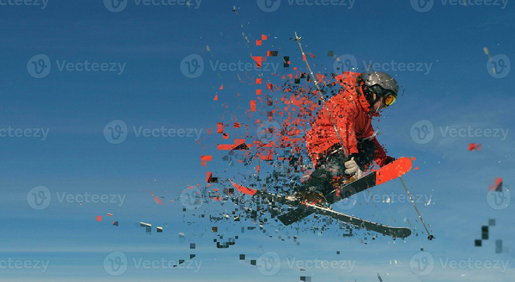 jumping skier design photo