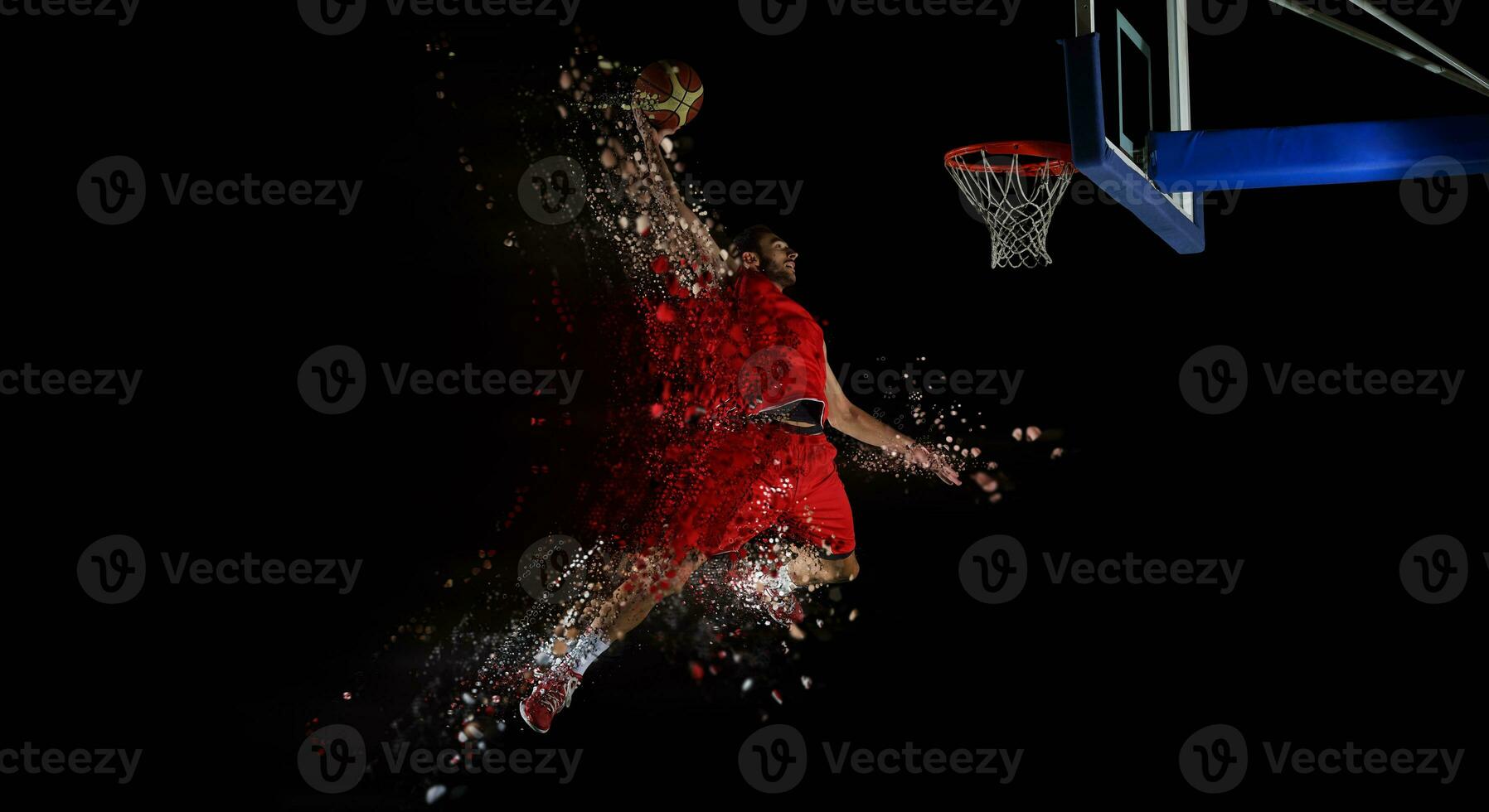 design of basketball player in action photo