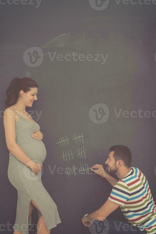 pregnant couple accounts week of pregnancy photo