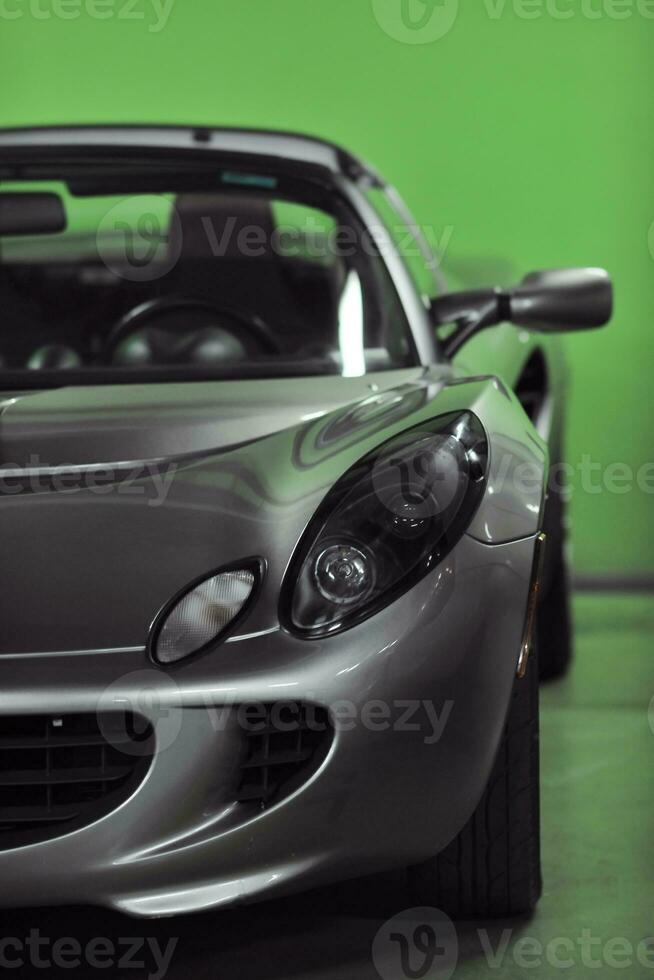 sport car with green background photo