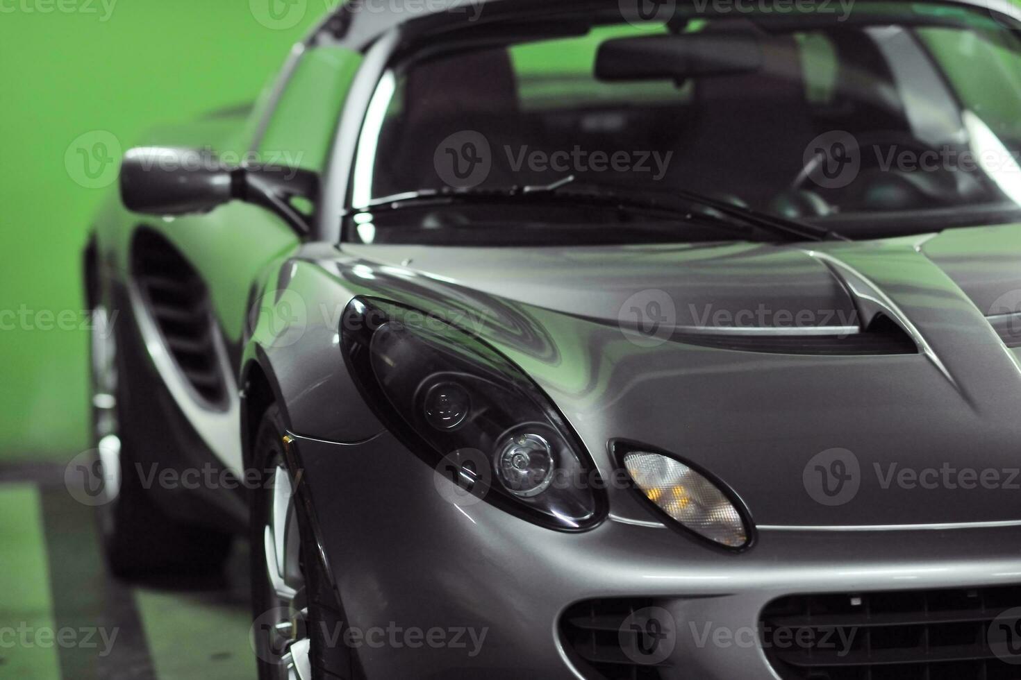 sport car with green background photo