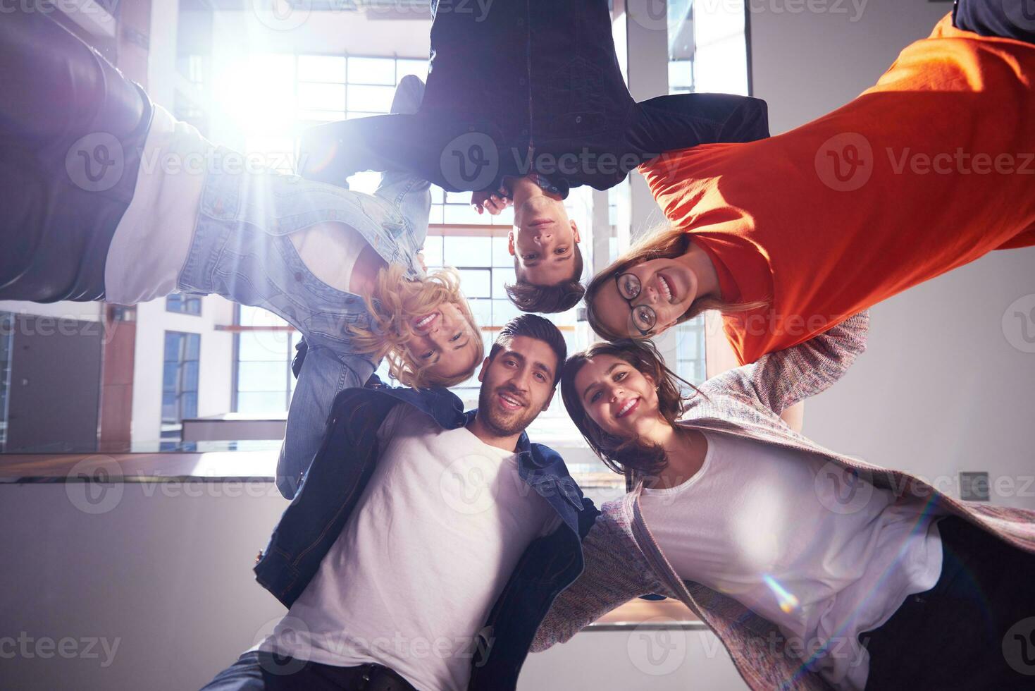happy students celebrate photo