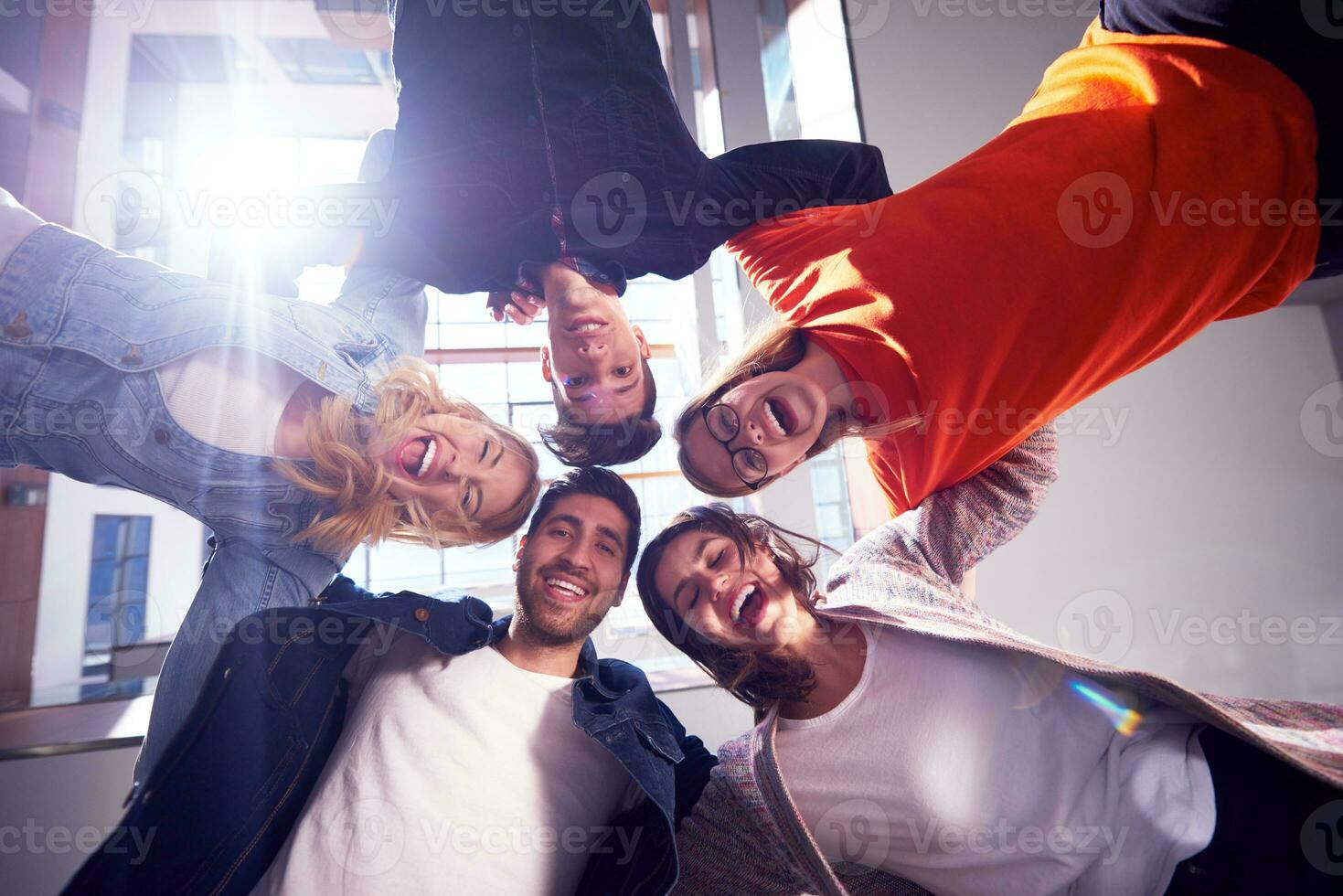 happy students celebrate photo