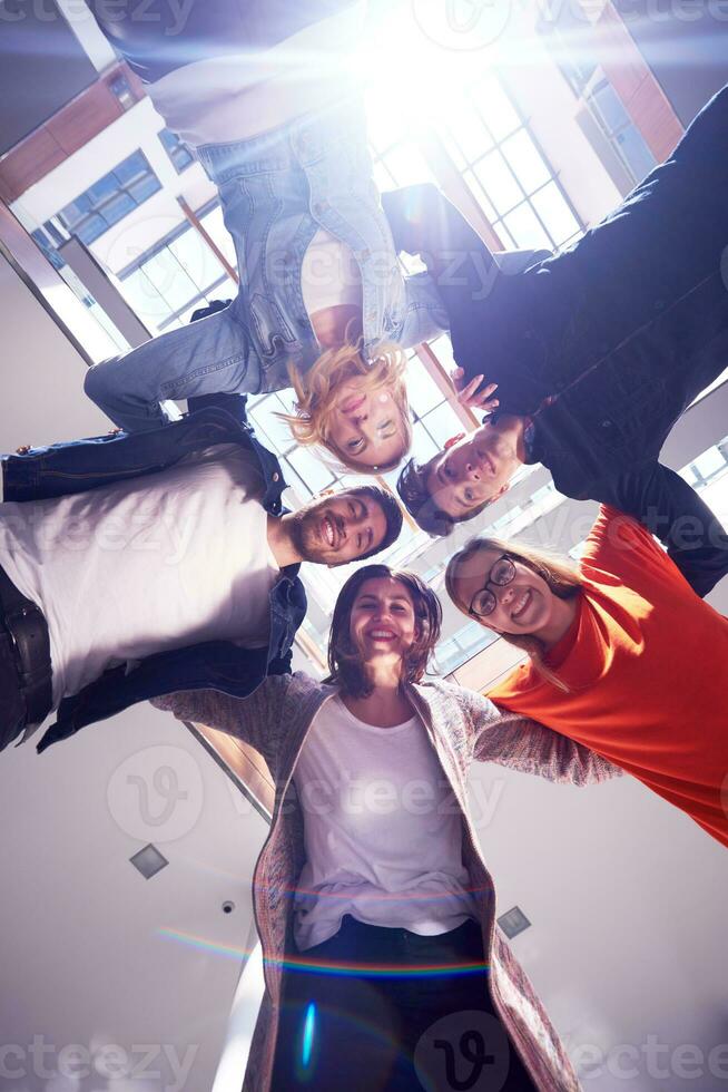 happy students celebrate photo