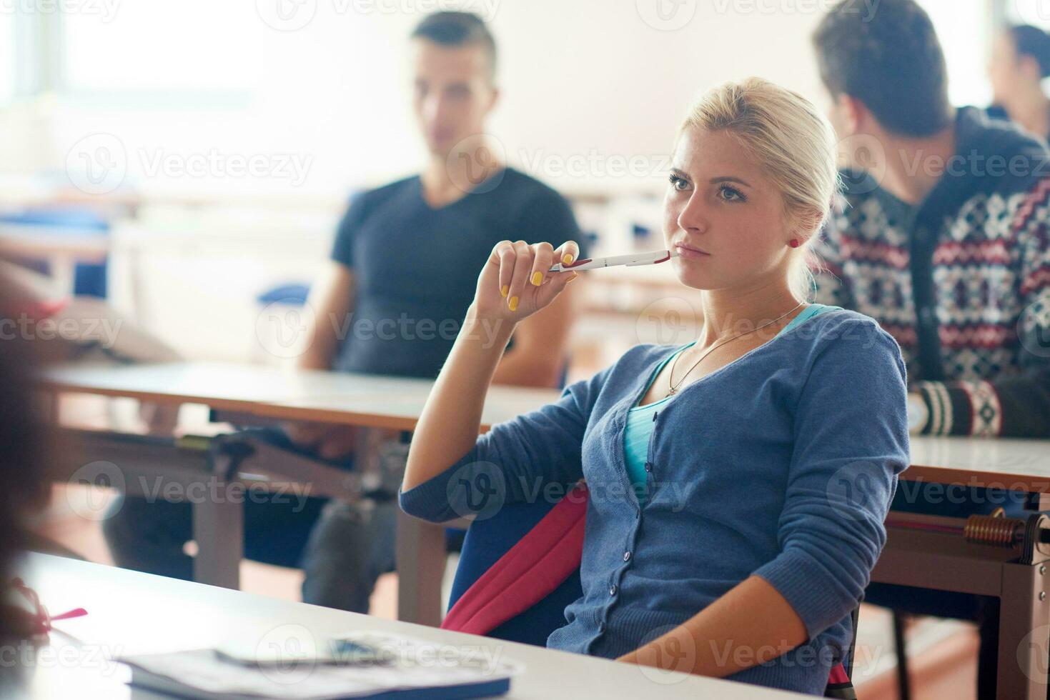 group of students with teacher on class photo