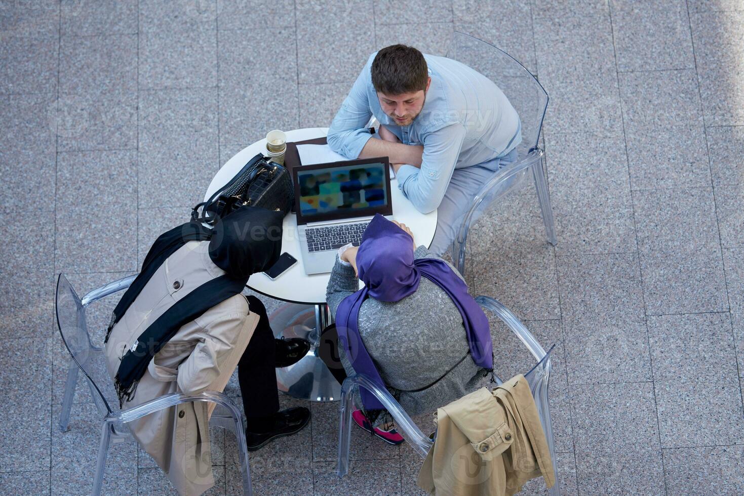 group of students  top view photo