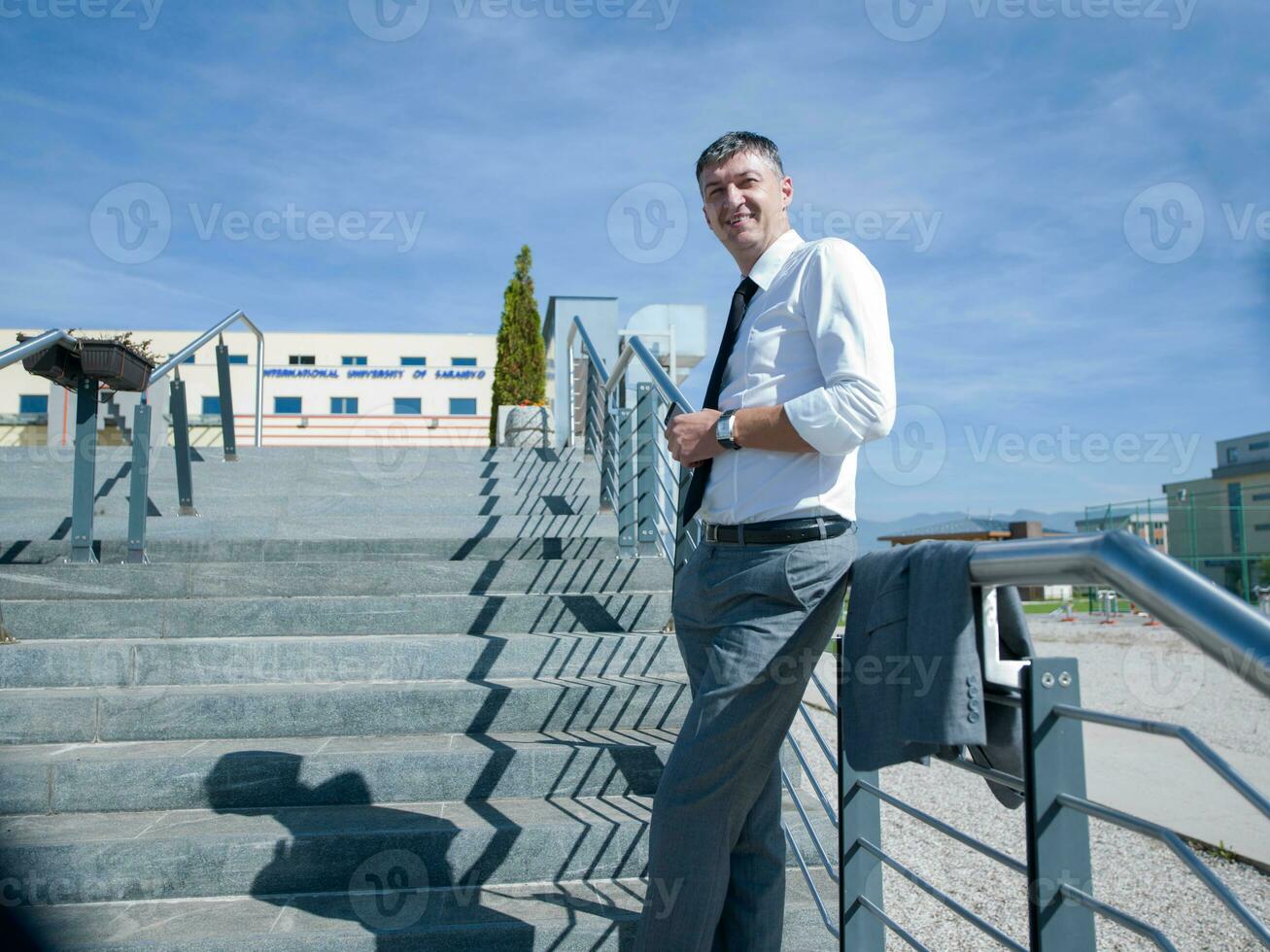 businness man portrait outdoors photo